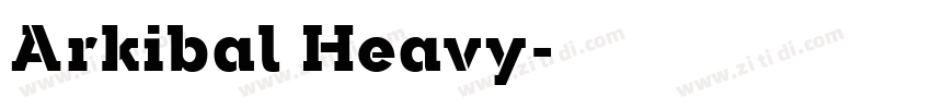 Arkibal Heavy字体转换
